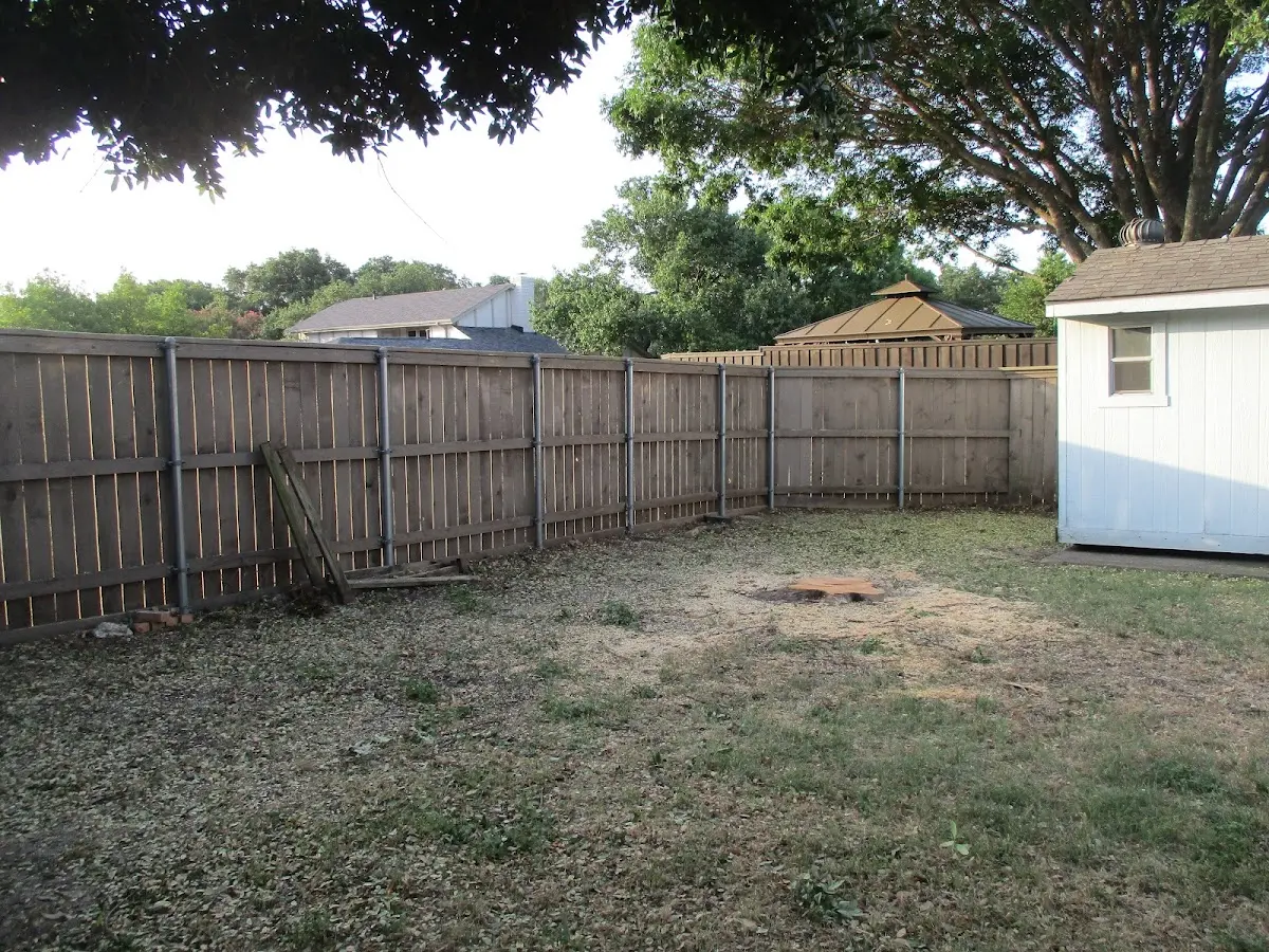 Cleared yard after professional tree removal in Auburn Hills